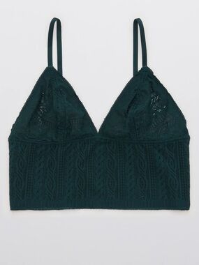 Aerie cable lace longline bralette